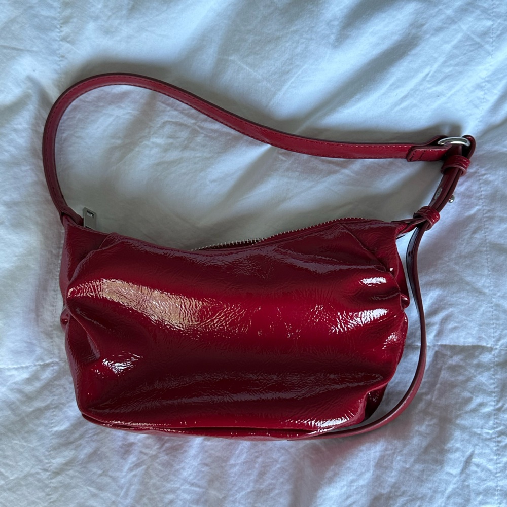 Red Patent Leather Shoulder Bag